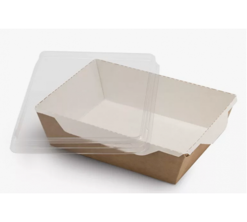 Салатник ECO OpSalad 800мл КРЫШКА Белый 207x127x55мм (уп50/кор200)