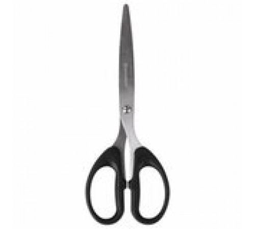 Ножницы BRAUBERG "Classic", 185 мм, чёрные, классической формы, 2-х сторонняя заточка